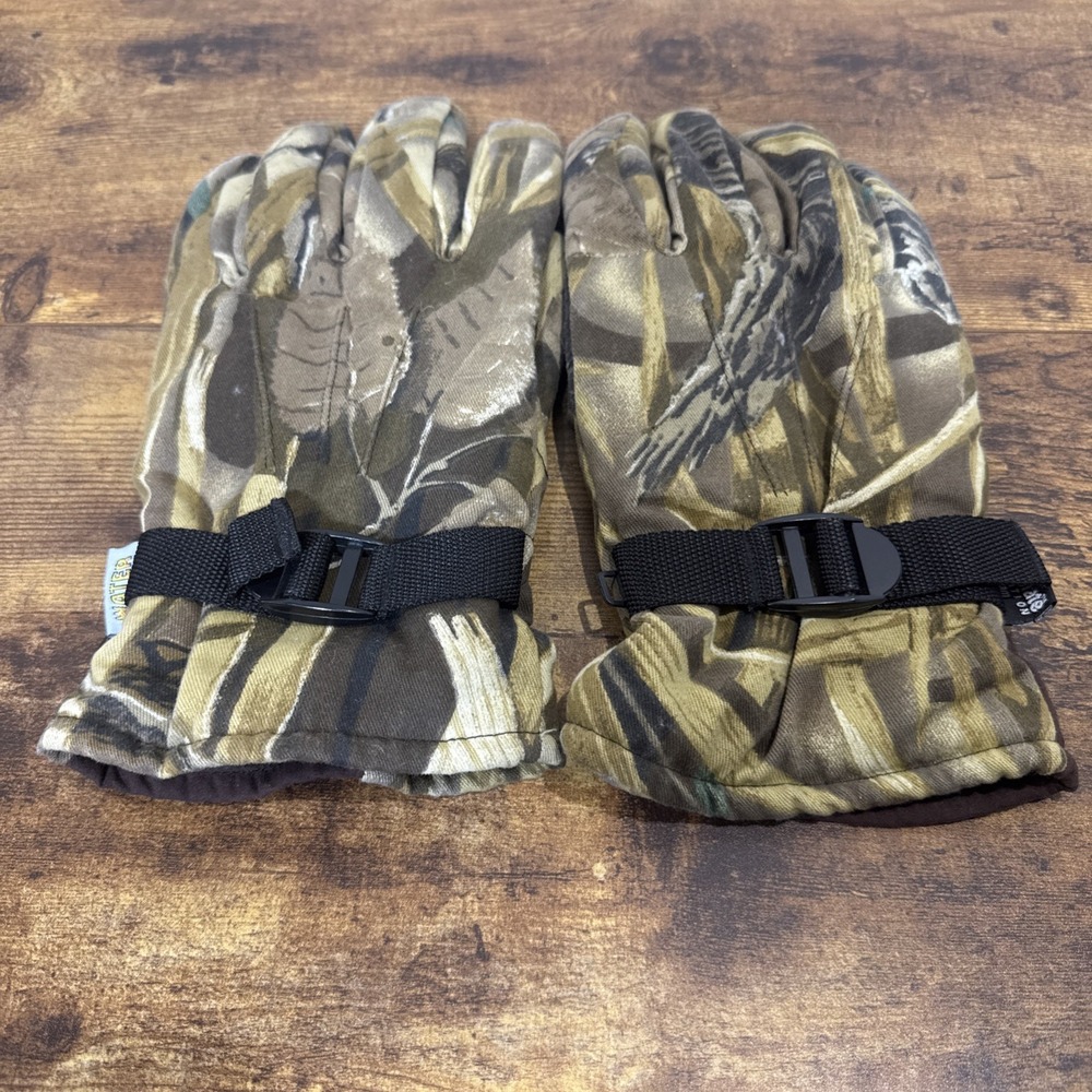 Mens XL Waterproof Camo Hunting Gloves 40g 3M Thinsulate Insulated